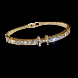 Luxury 18K Gold & Rhinestone Bracelet